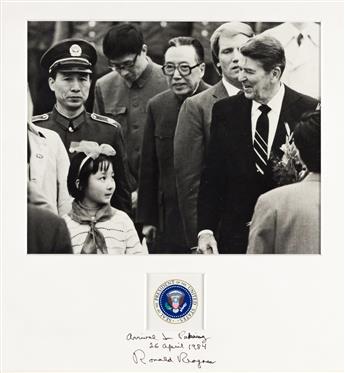 REAGAN, RONALD. Three Photographs Signed and Inscribed.